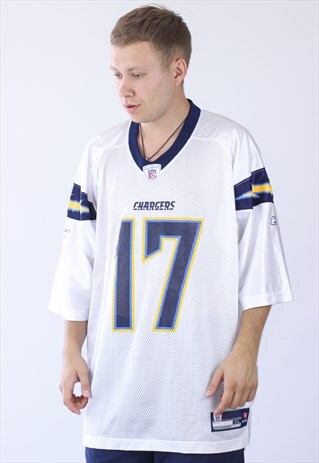 MENS REEBOK NFL RIVERS SAN DIEGO CHARGERS JERSEY SHIRT TOP