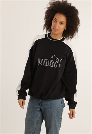 VINTAGE PUMA EMBROIDERED SPELLOUT SWEATSHIRT