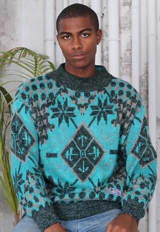 VINTAGE MISSONI JUMPER BLUE MULTI