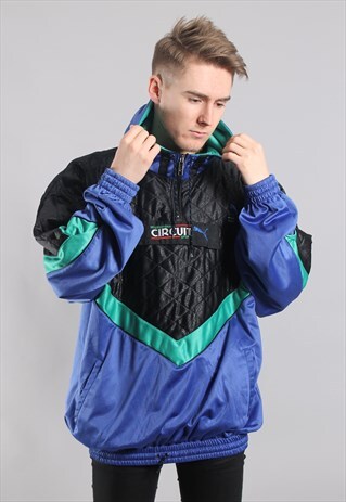 VINTAGE PUMA 1/4 ZIP TRACK JACKET