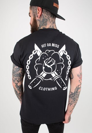 ROSE DAGGER BLACK T-SHIRT