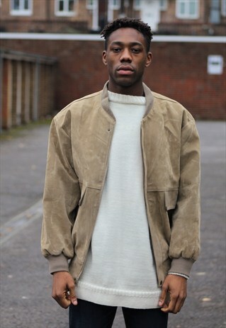 VINTAGE // 70'S // SUEDE LEATHER BOMBER JACKET