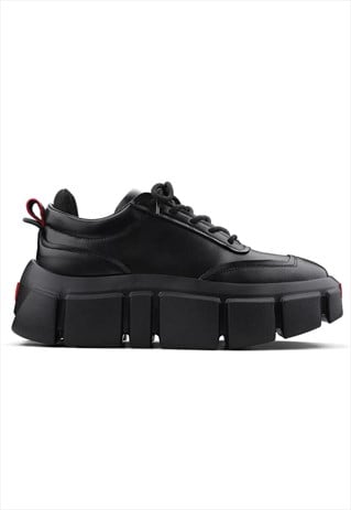 Goth sneakers edgy raver trainers going out shoes in black