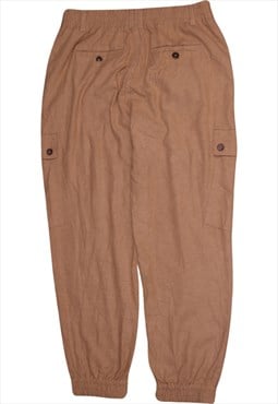 Vintage 90's Active Joggers / Sweatpants Casual Tan Brown 30