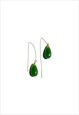 Waterdrop lab jade drop earrings