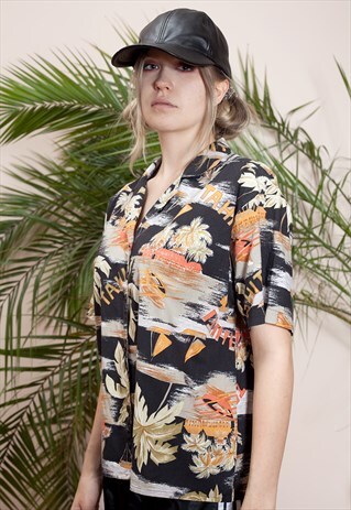 TAHITIAN STYLE, WOMEN'S SHIRT FROM THE 90S