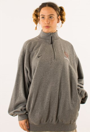 VINTAGE GREY NIKE QUARTER ZIP SWEATSHIRT