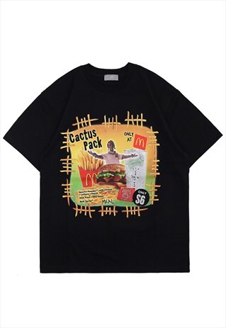 CREATIVE PRINTED CASUAL ROUND NECK T-SHIRT