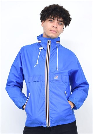 VINTAGE 90S K-WAY BLUE JACKET