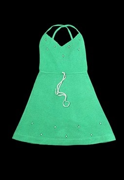 Riziamaglia 60's Green Ladies Vintage Knitted Mini Dress
