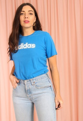 VINTAGE 90S ADIDAS T-SHIRT IN BLUE