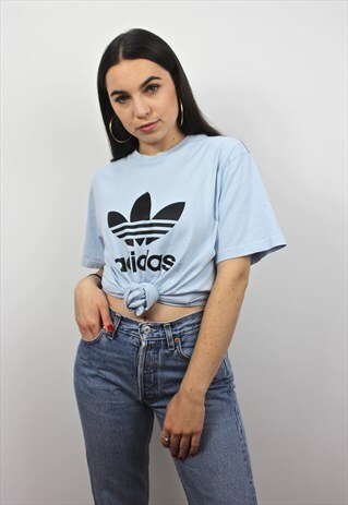 90'S RETRO BLUE SPELL-OUT T-SHIRT