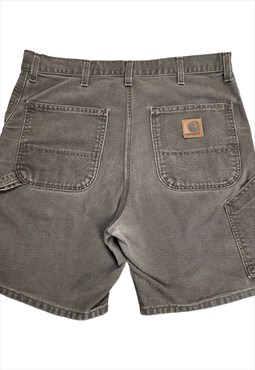 Men's Carhartt Carpenter Cargo Shorts in Brown Size W34