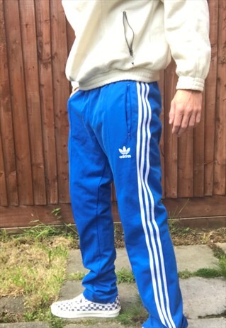 vintage ADIDAS track pants joggers blue LARGE men's 90s vintage ADIDAS track pants joggers blue LARGE men's 90s