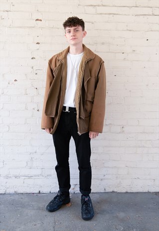 80'S VINTAGE MATINIQUE CULTURE CLASH LAYERED CANVAS COAT
