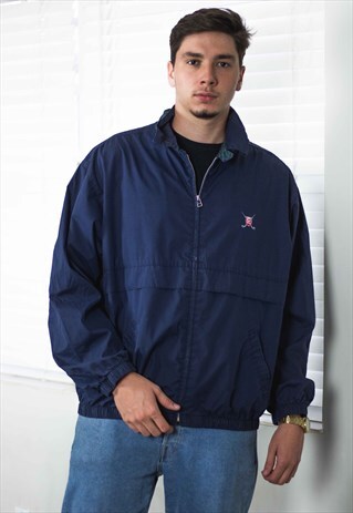 VINTAGE CHAPS RALPH LAUREN HARRINGTON JACKET LOGO 90S 14.5