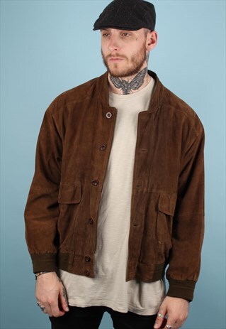 VINTAGE SUEDE BOMBER JACKET ASM1352