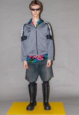 90's Vintage Lotto classic sports rave/track jacket in grey