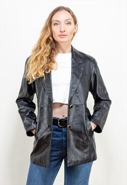 Vintage 80's Women Classic Leather Jacket 