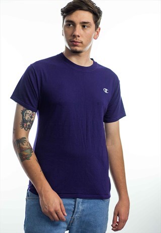 VINTAGE CHAMPION T-SHIRT LOGO 90S M 5.9