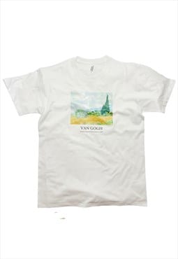 Van Gogh Wheat Field With Cypresses T-Shirt With Title