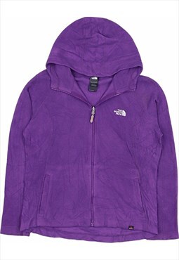 The North Face 90's Spellout Zip Up Hoodie Large Purple