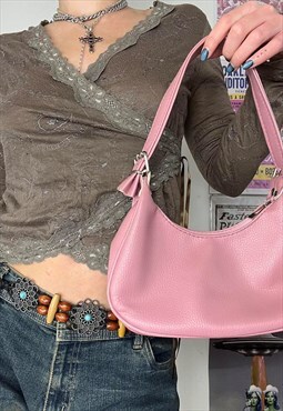 Vintage 90s Dusty Pink Shoulder Bag 