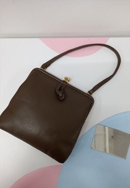 90's Vintage Freedex Model Bag Brown Leather