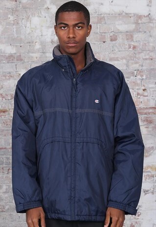 VINTAGE CHAMPION LOGO JACKET NAVY BLUE