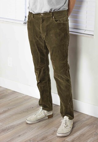 VINTAGE RALPH LAUREN CORDUROY JEANS LOGO 90S 34W 30L 21.4