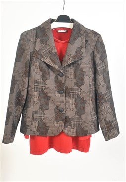 VINTAGE 90S blazer jacket in brown