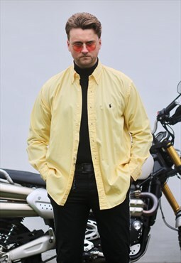 Ralph Lauren USA Classic 90s Canary Yellow Shirt 
