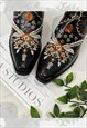 COWBOY BOOTS BLACK ANKLE WESTERN COWGIRL BOOTS