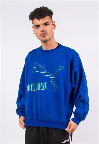 VINTAGE 80'S PUMA SWEATSHIRT BORIS BECKER TENNIS