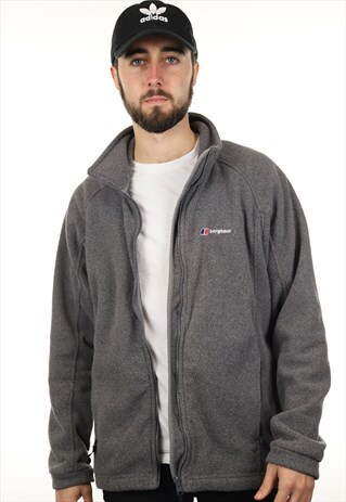 VINTAGE BERGHAUS ZIP UP FLEECE GREY
