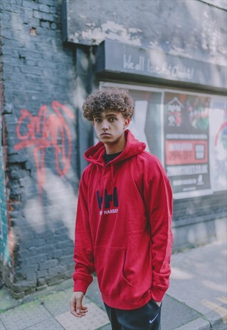 VINTAGE HELLY HANSEN EMBROIDERED SPELL OUT HOODIE