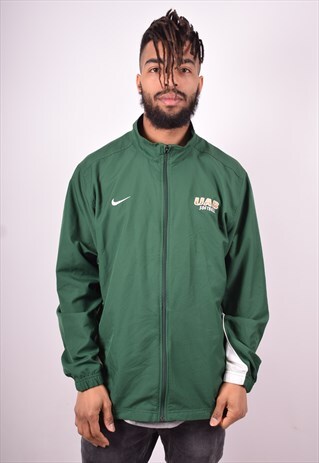 NIKE MENS VINTAGE TRACKSUIT TOP JACKET XL GREEN 90'S