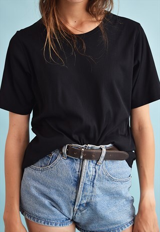 90'S RETRO MINIMALIST RIBBED GRUNGE TOP T-SHIRT TEE