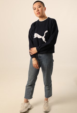 VINTAGE PUMA EMBROIDERED LOGO SWEATSHIRT