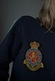VINTAGE NAVY BLUE ZIPPED JUMPER