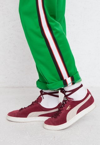 VINTAGE BURGUNDY PUMA SUEDE TRAINERS