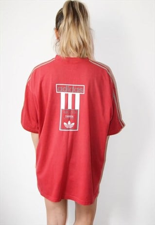 VINTAGE 80S ADIDAS TREFOIL LOGO FESTIVAL SUMMER T-SHIRT TEE