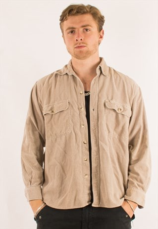 beige corduroy overshirt