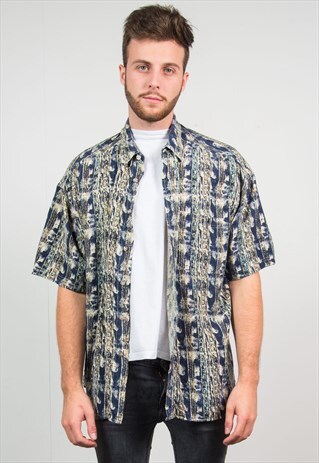 90'S SILK SHIRT CRAZY PATTERN