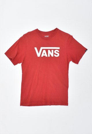 VINTAGE 90'S VANS T-SHIRT TOP RED