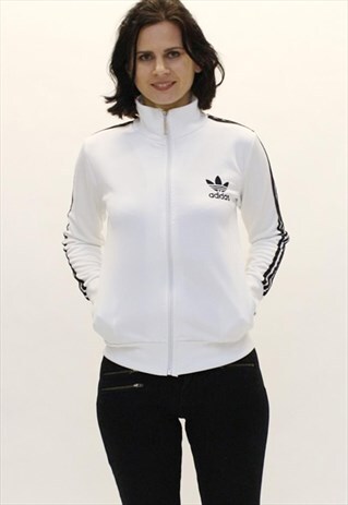 VINTAGE ADIDAS WHITE TRACK JACKET-T17