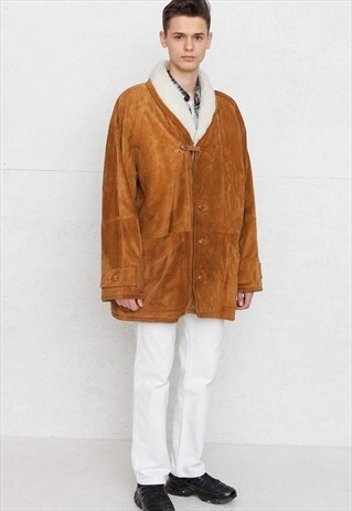 VINTAGE BROWN SHEARLING COAT