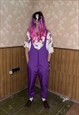 Vintage y2k ski suit tracksuit unisex baggy trousers purple