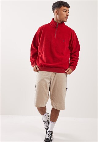 VINTAGE RALPH LAUREN 1/4 ZIP FLEECED SWEATSHIRT