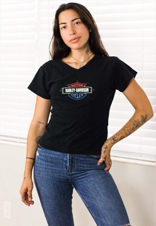 VINTAGE HARLEY DAVIDSON T-SHIRT LOGO 90S X 5.8